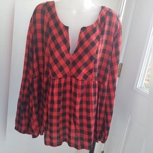 Old Navy Buffalo Check Top